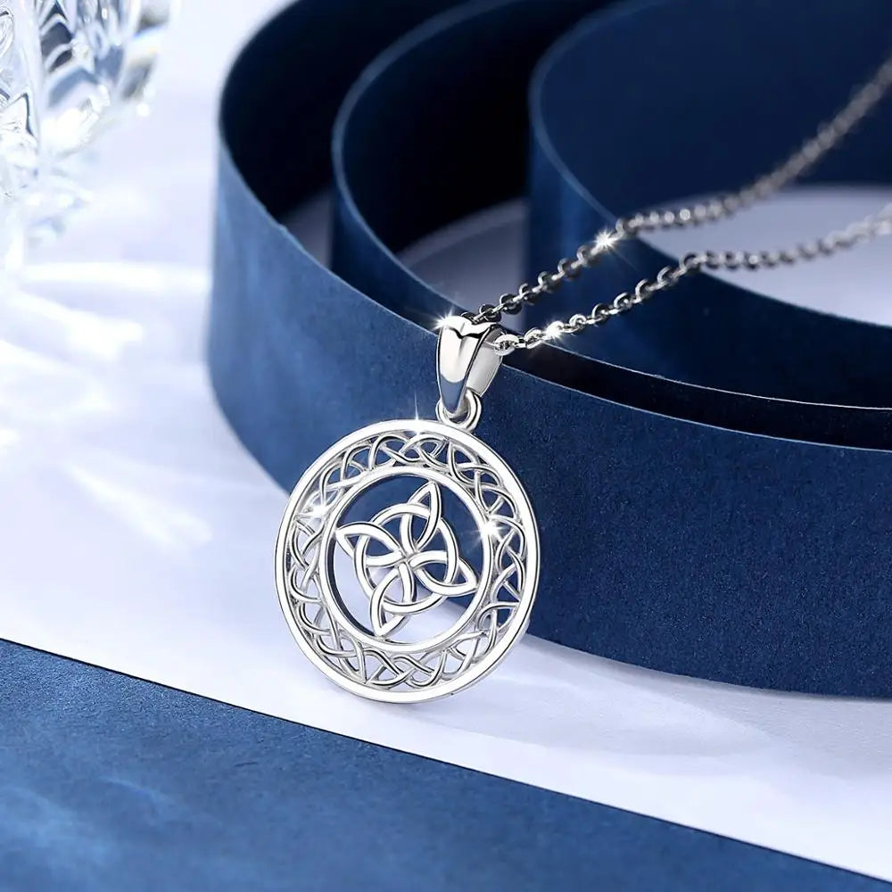 925 Sterling Silver Good Luck Celtic Knot Necklace