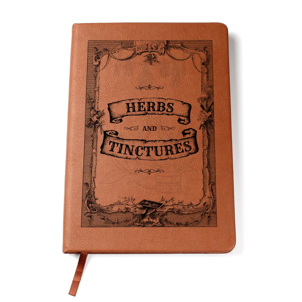 Herbs And Tinctures Graphic Leather Journal