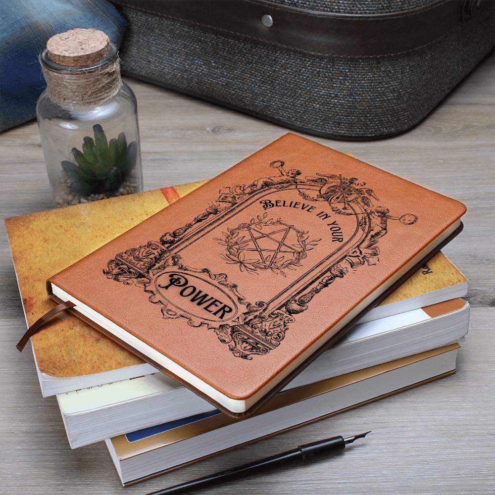 Believe In Your Power Graphic Leather Journal