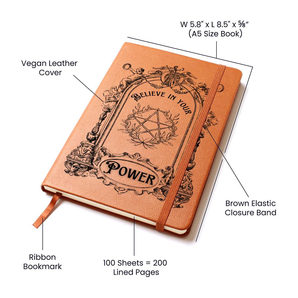 Believe In Your Power Graphic Leather Journal