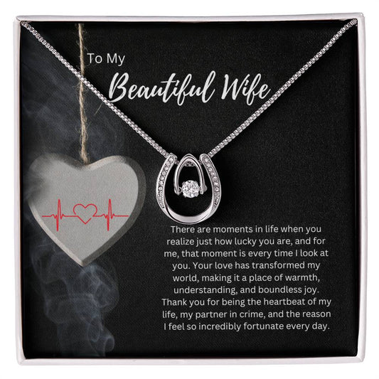 To My Wife - Heartbeat Of My Life Necklace