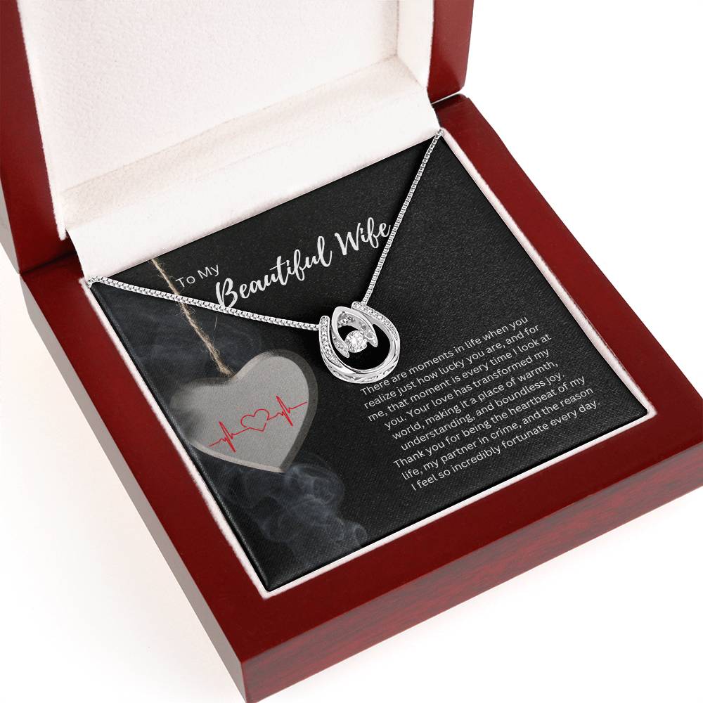 To My Wife - Heartbeat Of My Life Necklace