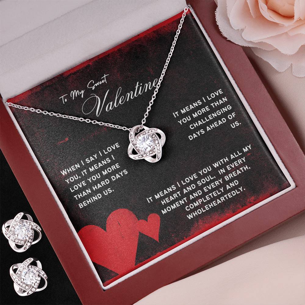 When I Say I Love You Necklace And Earring Set