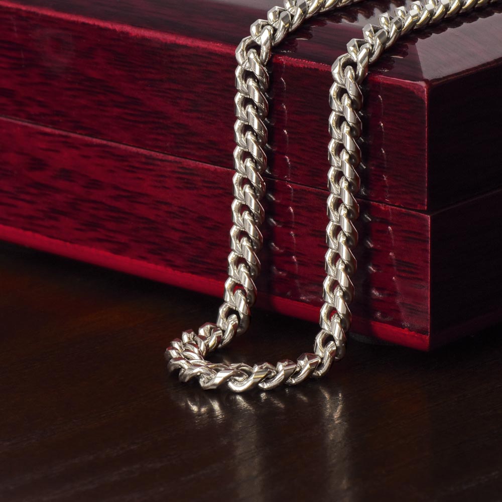 To My Husband - My Anchor Cuban Link Chain