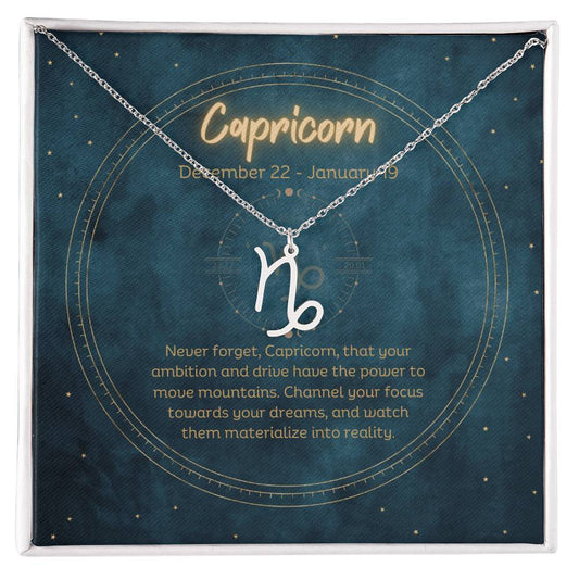 Capricorn Zodiac Necklace