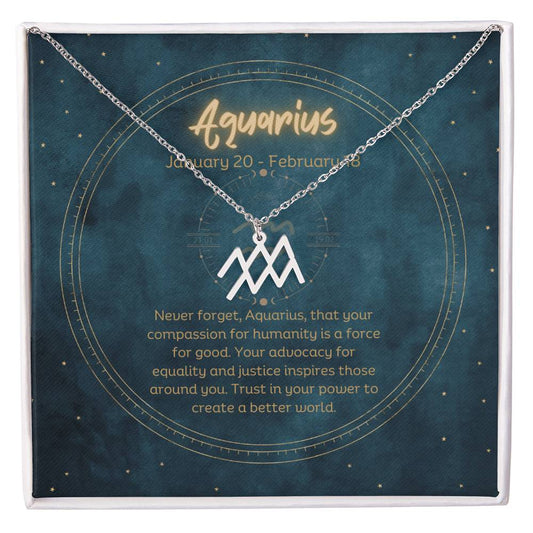 Aquarius Zodiac Necklace