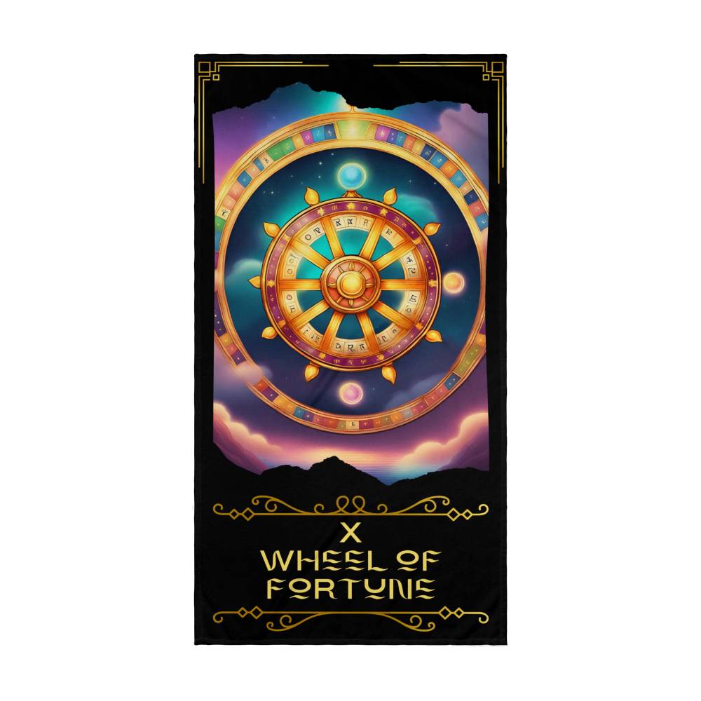 Wheel Of Fortune Tarot Card Beach Towel