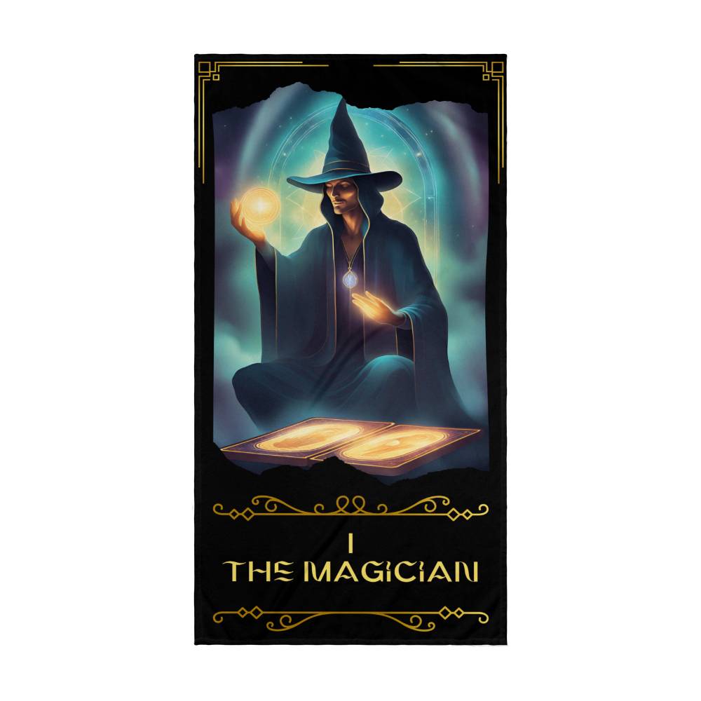 The Magician Tarot Card Beach Towel