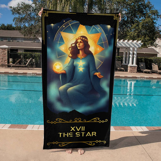 The Star Tarot Card Beach Towel