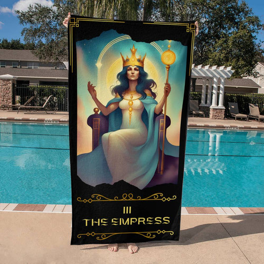 The  Empress Tarot Card Beach Towel