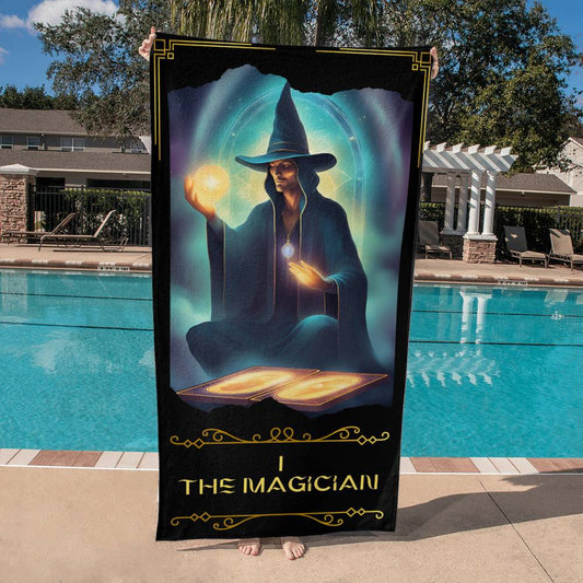 The Magician Tarot Card Beach Towel